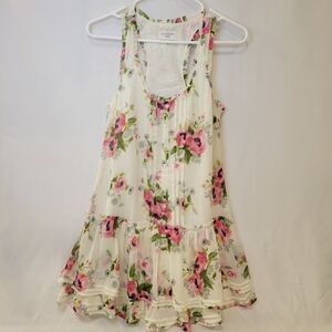 Gilly Hicks White and Pink Floral Sydney Dress Small